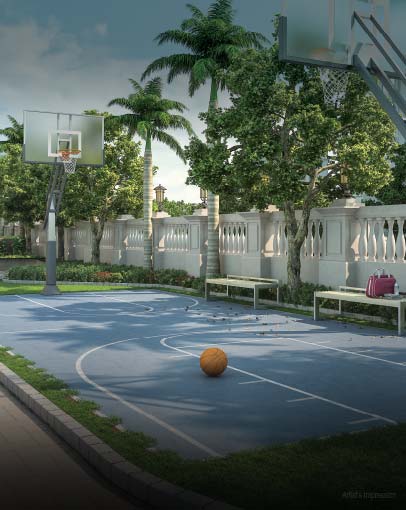 Multi purpose Court For Tennis, Badminton & Basketball