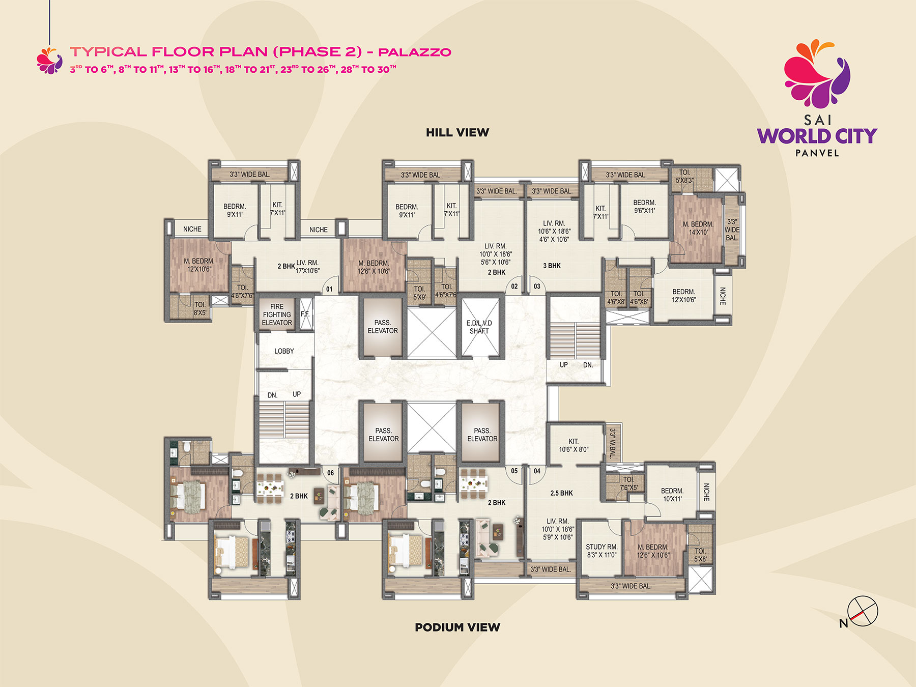 TYPICAL FLOOR PLAN (PHASE 2) - PALAZZO