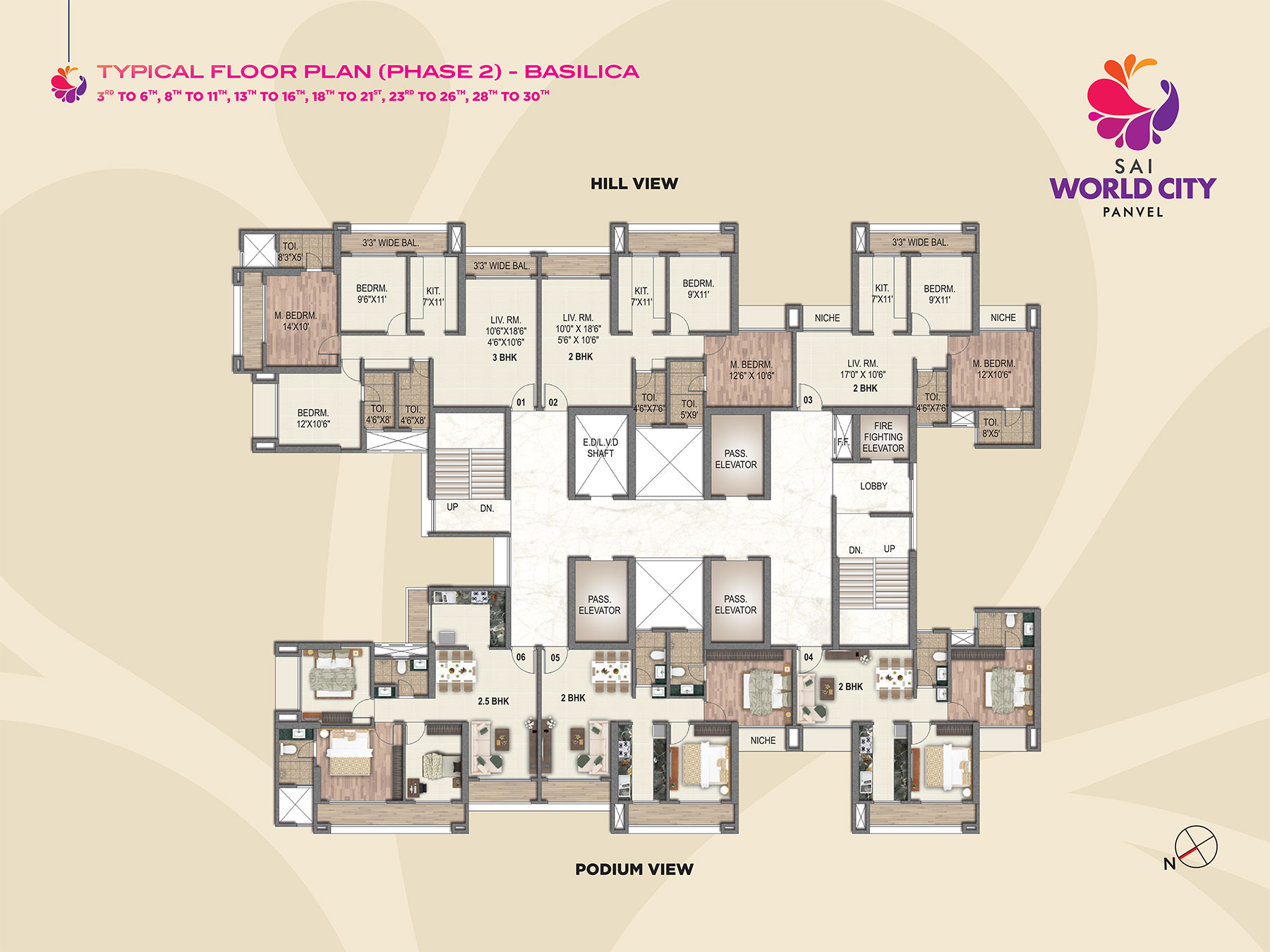 TYPICAL FLOOR PLAN (PHASE 2) - BASILICA