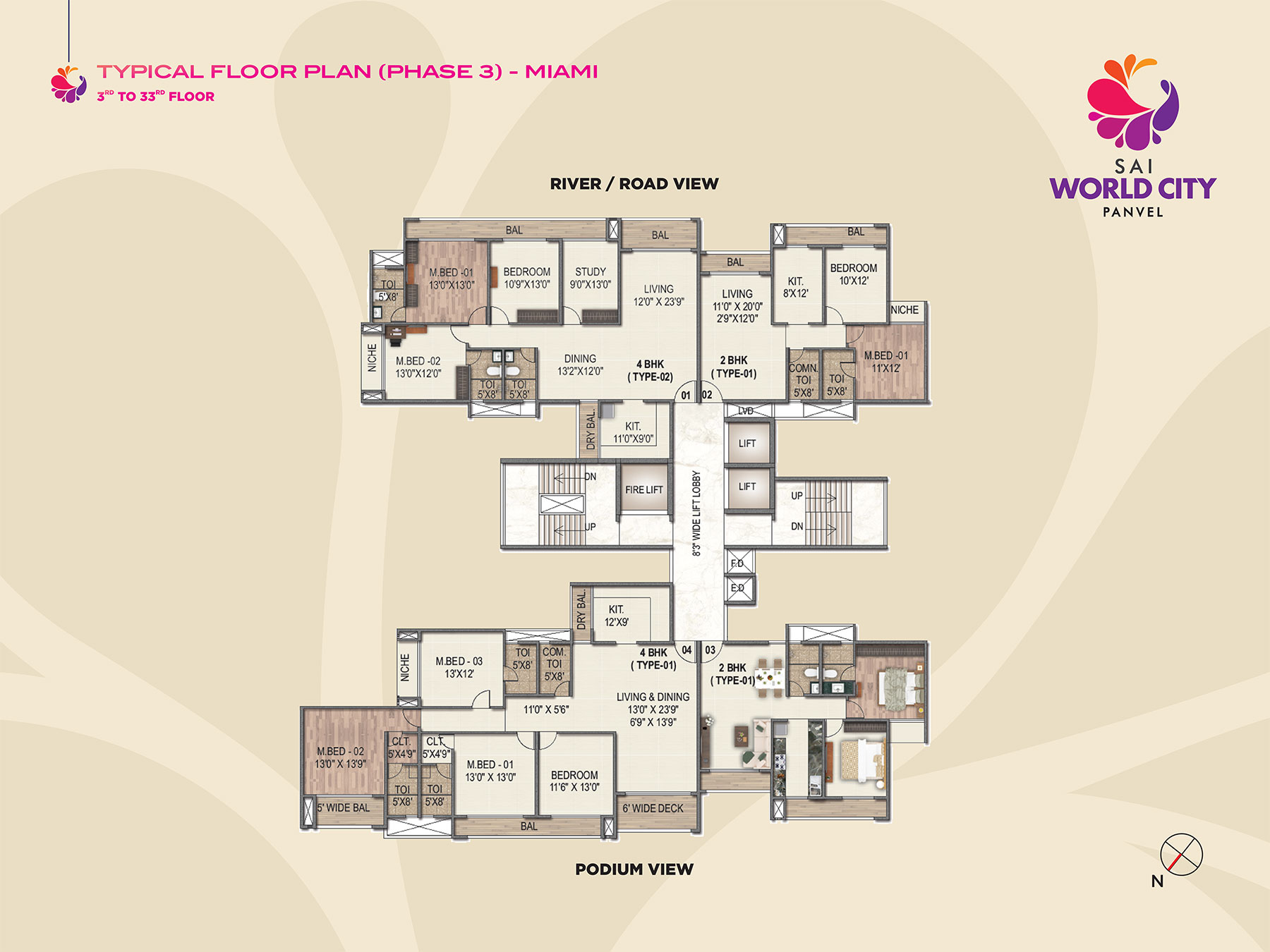 Typical Floor Plan (Phase 3) - MIAMI