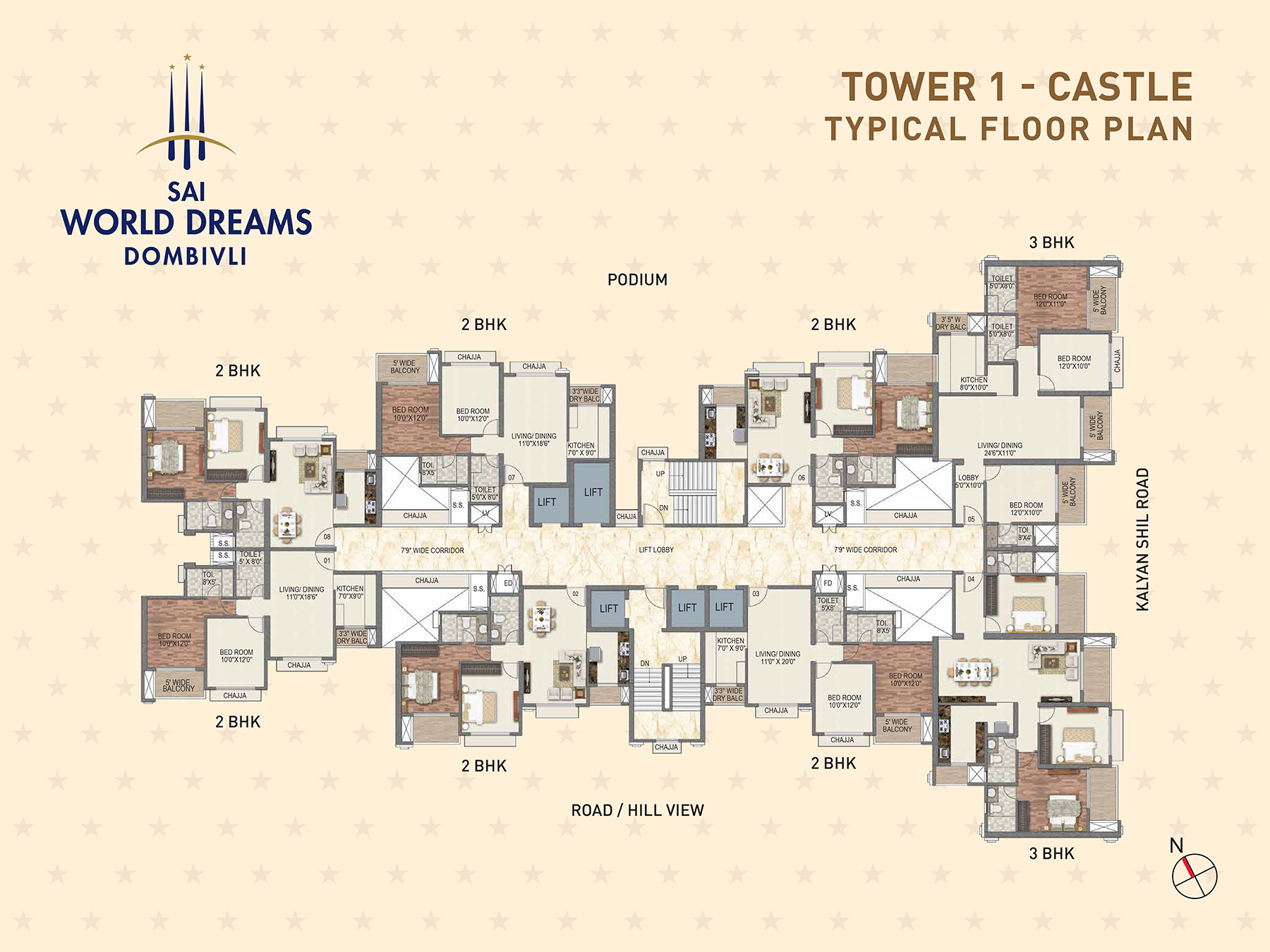 TOWER 1 CASTLE TYPICAL FLOOR PLAN