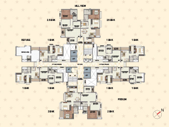 TOWER 2 VISTA TYPICAL REFUGE FLOOR PLAN