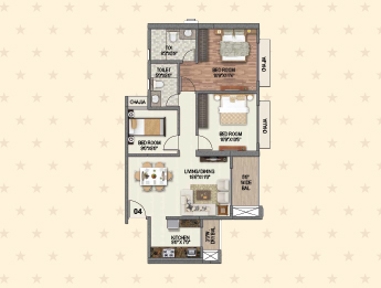 TOWER 2 VISTA 2.5 BHK UNIT PLAN