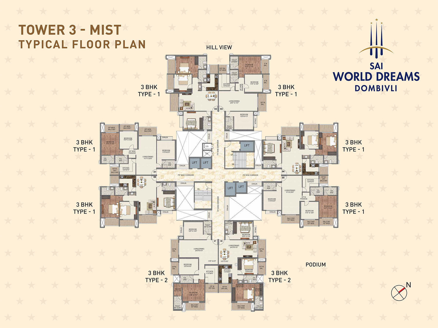 TOWER 3 MIST TYPICAL FLOOR PLAN