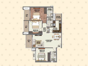 TOWER 3 MIST_3 BHK UNIT PLAN