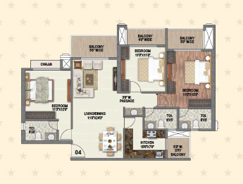 TOWER 3 MIST_3 BHK UNIT PLAN