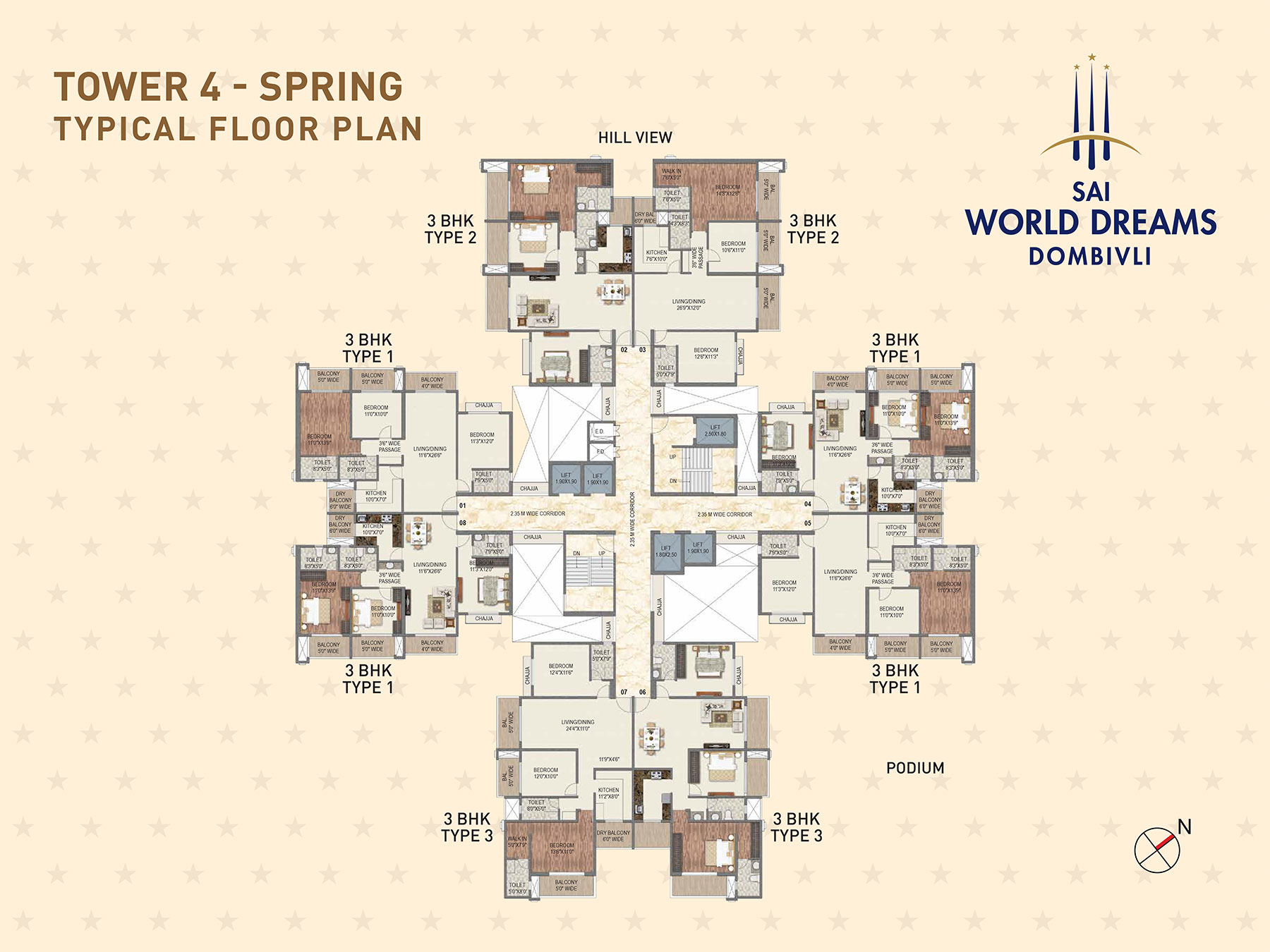 TOWER 4 SPRING TYPICAL FLOOR PLAN