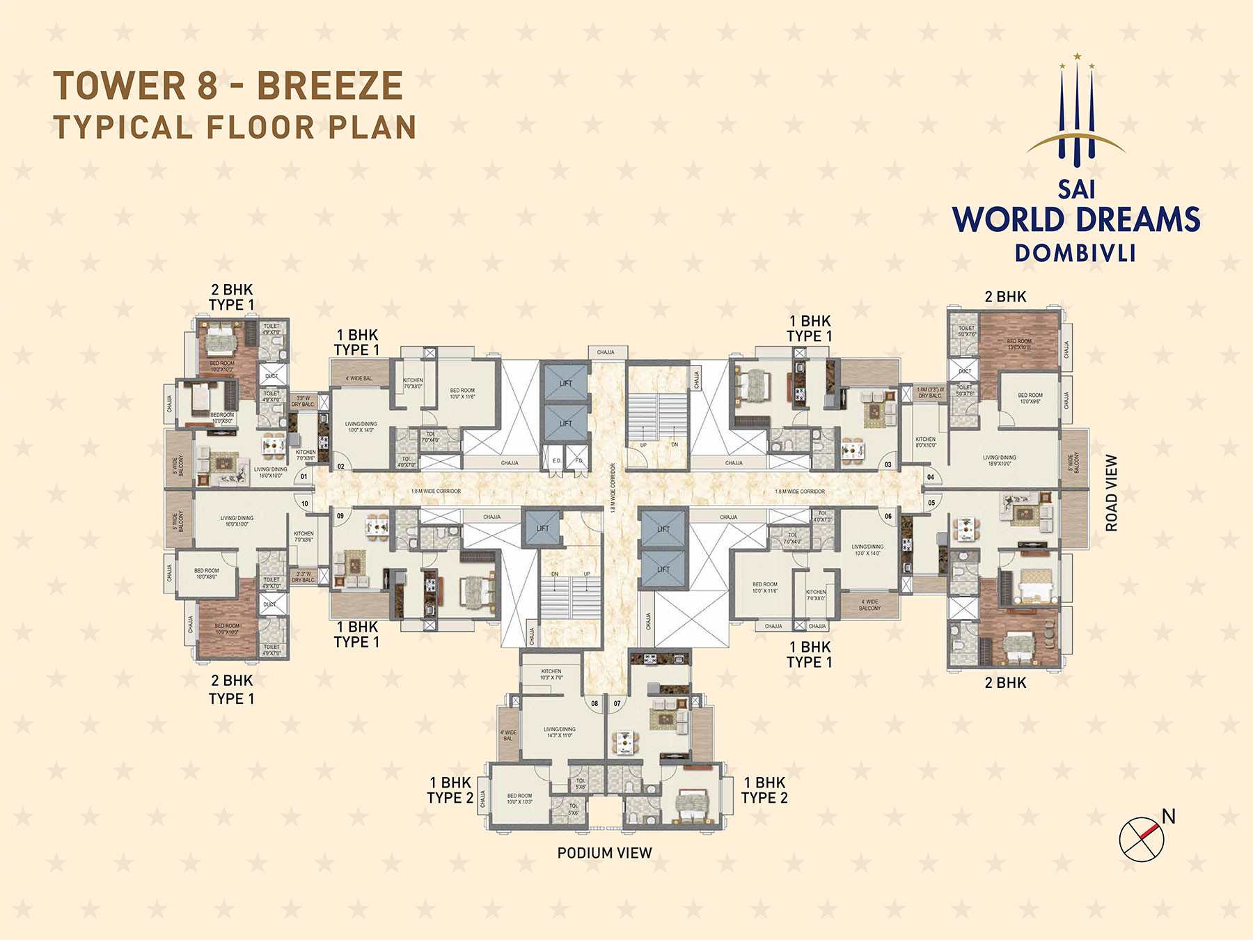 TOWER 8 BREEZE TYPICAL FLOOR PLAN