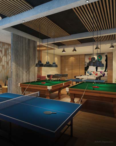 Indoor Games Arena with Snooker, Pool Table, Carrom, Table Tennis-&-Foosball
