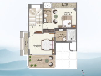 Type A 3BHK plans  First Floor Plan