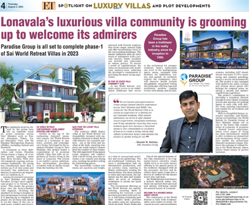 Lonavala’s lunxurious villa community is grooming up to welcome its admirers