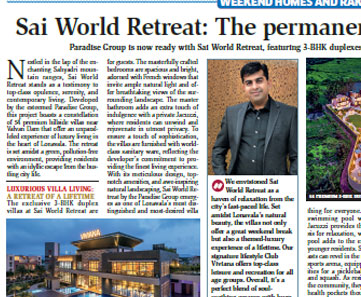 Sai World Retreat: The permanent address for family weekends